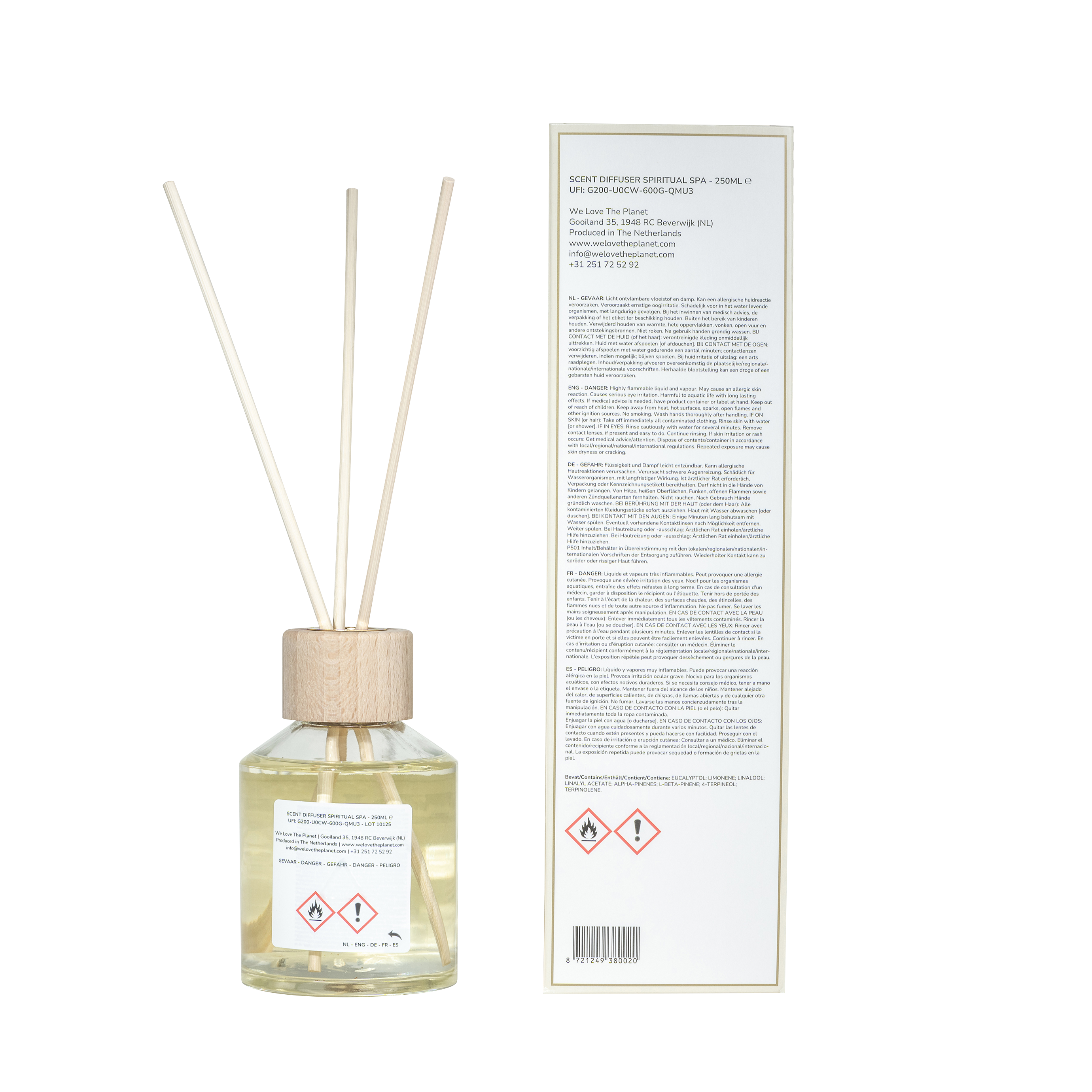 Natural Scent Diffuser 250 ml Spiritual Spa